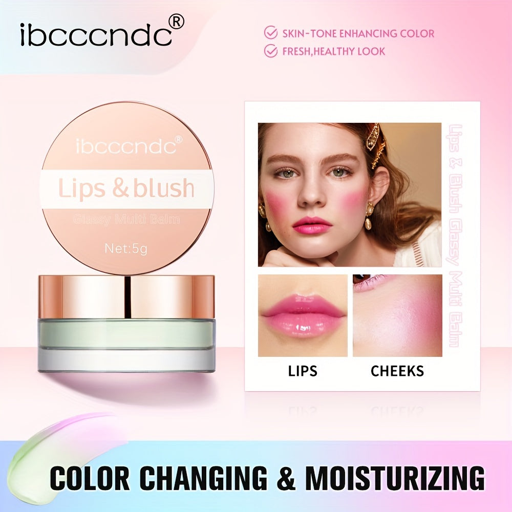 Color Changing Cream Blush, Multipurpose Butter Cream Cosmetic For Cheeks, Lips, Eyes, Radiant Glow, Moisturizing, Lightweight, Easy-to-Apply, Long-Lasting Blush For Healthy Rosy Makeup