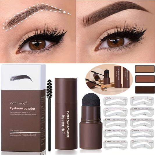 Effortless Beauty Brow Kit - Waterproof, Smudge-Proof Eyebrow Stamp - Long-Lasting, Reusable Stencil for Flawless Makeup Application